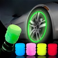 AliExpress NONE 20Pc Luminous Valve Caps Fluorescent Night Glowing Decor Car Motorcycle Bicycle Wheel Hub Valve Stem Cap Styling Car Accessories