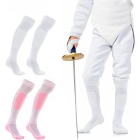 1 Pair Fencing Socks, Foil Saber & Epee, Adult Kids & Youth, Over The Knee, Moisture Wicking, Breathable