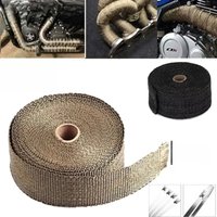 AliExpress NONE BLALION 2.5cmx10m Exhaust Pipe Thermal Band Motorcycle Muffler Heat Wrap Protection Bike Motocross Fiberglass Heat Shield Tape