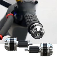 AliExpress NONE 2PCS Motorcycle Handle Bar Ends Grips Moto CNC Metal Handlebar Counterweight Plug Slider Motor Bike Grips Dirt Bike Accessories
