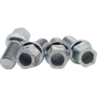 4× Car Wheel Bolts Silver Steel Wheel Accessories Parts For VW Volkswagen Golf Rabbit GTI R32 Polo 9N Tiguan AD1 Audi A2 A3 8P