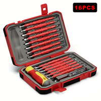 1000V Insulated Screwdriver Set for Electricians 16PCS Screw Driver Set Kit with Phillips Slotted Torx Hex Square Multi-Tool