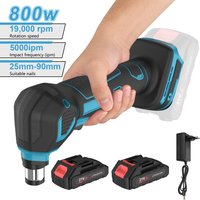 Akumulatorowy młot udarowy 800W, 5000 ipm, ręczny młot do wbijania gwoździ 25-90mm, elektronarzędzia udarowe kompatybilne z akumulatorami Makita 18V.