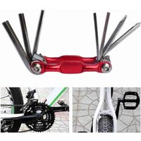 AliExpress NONE Bicycle Repaire Tools Folding Allen Wrench Spoke Hex Wrench Multi Repair Tools Kit Portable 7 In 1 Mountain Cycling Accessories