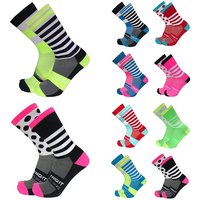 AliExpress NONE New Stripe Dot Cycling Socks Top Quality Professional Brand Sport Breathable Bicycle Sock Outdoor Racing Running Socks