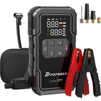 POPDEER PD-JA2 4000A Rozrusznik Samochodowy z Kompresorem Powietrza 160PSI, Booster do Silników Benzynowych 8.0L/Dieselowych 6.0L, Światło 600LM i Power Bank, Duży Ekran