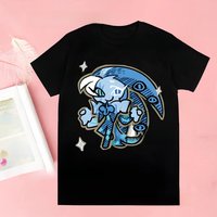 Shadow Milk Cookie T-Shirt Casual Crew Neck Short Sleeve T-Shirt Women's Clothing