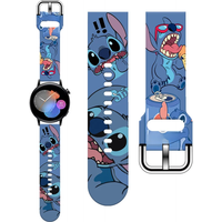 Disney Stitch 20mm Printed Strap for Samsung Galaxy Watch 7/6/5 40mm 44mm Band Replaceable Bracelet for Xiaomi Huawei Amazfit
