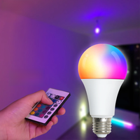 E27 16 Colors RGB LED Light Bulb 220V Bombillas LED Lamp 5W 10W 15W IR Remote Control Changeable Colorful Spotlight Led Bulb