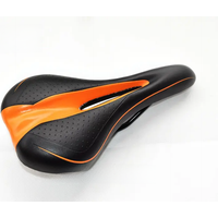 AliExpress Newest 1006-1 black+orange color Mountain bike saddle hollow Soft breathe light City Road bicycle front seat mat MTB bike parts