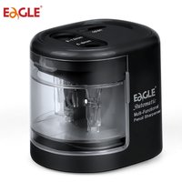 Eagle Auto Pencil Sharpener, Battery or USB Operated, Dual Holes, Dual Blades, Portable,Office,School Supplies Stationery