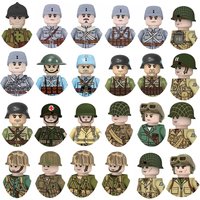 Mini Military Soldiers With Weapons Eighth Route Army Models Guns Building Blocks Soviet US UK India France Figures Bricks Toys