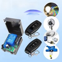 433MHz Universal Wireless Remote Control Switch DC 12V 2 CH Motor Light Relay Switch 50m Control Range,for Light/Gate/Motor/DIY