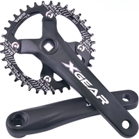 AliExpress GOLDIX Square Hole Bicycle Crankset 104BCD Single Chainring Forging Aluminum Alloy Crank 170mm length Black 32/34/36/38/40/42T