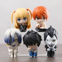 Yagami Light L Lawliet Ryuk Rem MisaMisa PVC Figures Dolls Desktop Decoration Model Toys Set