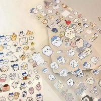 Cartoon Chikawas Handbook Stickers Cute Transparent Stickers Hachiware うさぎ USAGI ハチワレ Kawaii Gifts