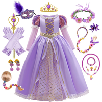 Kid Rapunzel Dress for Princess Girl Tangled Cosplay Costume Baby Halloween Cosplay Christmas Carnival Birthday Party Fancy