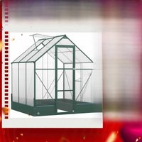 Walk-in Greenhouse Outdoor Polycarbonate Aluminium with Foundation 6 X 6ft