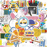 AliExpress jinhua vsco 50pcs Cute Cartoon Back To School Stickers Kids Toy Waterproof Graffiti For Laptop Guitar Water Bottle Bicycle Car Decals