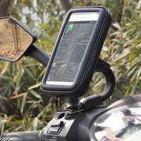 AliExpress TOKOHANSUN Motorcycle Telephone Holder Support Moto Bicycle Rear View Mirror Stand Mount Waterproof Scooter Motorbike Phone Bag for Samsung
