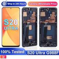 TFT S20 Ultra 5G Screen Replacement For Samsung Galaxy S20 Ultra lcd Display G988 G988U Digital Touch Screen Assembly with Frame