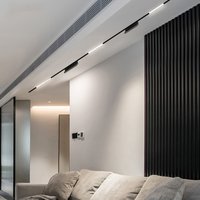 Nouveau Rail magnétique lumière Dimmable télécommande 48VLed plafonnier Rail éclairage pas de lumière principale conception projecteur