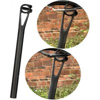 AliExpress ELITA ONE Elitaone Master Series Carbon Fiber Seat Post Setback 5mm MTB Road Bike Seatposts with 7x9mm Oval Rail Half Shell