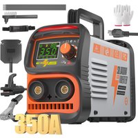 350A MMA TIG Schweißgerät 2-in-1 Inverter-Schweißmaschine 220V mit LCD-Display, VRD Anti-Shock, Hot Start, Arc Force für Stabelektroden & Lift-TIG