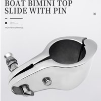 Stainless Steel 316 Boat Bimini Top Hinged Jaw Slide Clamp Fitting WIth Pin 22MM 25MM 30MM 32MM Marine Hardware Yacht Tube Rail