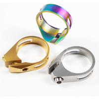 AliExpress chooee CHOOEE Bicycle Accessories Titanium Bike Seatpost Clamp 31.8mm 34.9mm Cycling Saddle Tube Seat Post Clamp For Mountain Road Bike