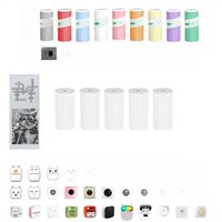 57x25mm Mini Printer Paper White Thermal Label Sticker Color Photo Self-Adhesive Paper For Mini Portable Pocket Mobile Printer