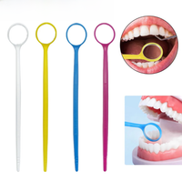 100pcs Dental Mouth Mirror Disposable Plastic Dentist Mirror Reflector Oral Hygiene Check Mirror Teeth Whitening Dentistry Tools