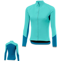 AliExpress Fashion Woman Long Sleeve Cycling Jersey Shirt Road Bicycle Sweater Downhill Jacket Wear Anti-Uv Top Camping Bike Blue Uniform