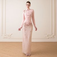 Customized Pink Strapless Evening Dress with Jacket Exquisite Beading Party Gowns High Quality Tulle and Jersey Prom Dress
