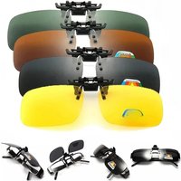 AliExpress NONE 4 Color Grey Lenses Polarized Sunglasses Clip On Flip Up UV 380 Driving Fishing Night Vision Glasses Clips