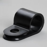 50pcs 100pcs Black P Style Mounting Clamp Bike Plastic Nylon R Shape Cable Clip Screw Fixed PC Board Wire Holder Cable Manager