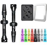 AliExpress BUCKLOS 40/44/55/60/65/80/100mm Tubeless Valves Bike Aluminum Alloy Presta Nipples Removable Core Air Valve for Road MTB Bicycle