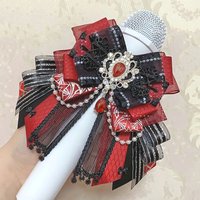 Women's Lolita Bow Ties Handmade Crystal Ribbon Jewelry Accessories Gifts Suit Dress Shirts Sweater Pins Concert Hand Lamp Bows