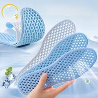 Mesh Breathable Insoles for Shoes Men Summer Cool Insole Feet Running Sports Shock Absorption Shoe Sole Memory foam Shoes Pads