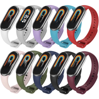 10 Pcs/Pack Strap for mi Band 8 9 Silicone Bracelet for XiaoMi Band Xiomi Xiami Wrist Strap Man Women