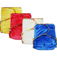 EezKoala Bamboo Velour Fitted Cloth Diaper Eco-Friendly Reusable Heavy Wetter AI2 Baby AIO Diaper Washable Baby Nappy For Girls