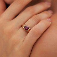 New in Classic red gemstone flower rings for women Light luxury exquisite and fashionable ring charms banquet jewelry