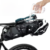 AliExpress Rhinowalk Bike Saddle Bag Waterproof 5L-13L Big Capacity Foldable For Road MTB Bicycle Tail Rear Bag Cycling Trunk Pannier Black