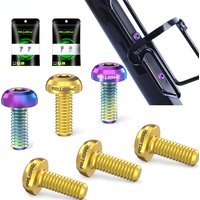 AliExpress NONE RISK 2pcs/box Road MTB Titanium Alloy Bike Bicycle M5x12 Water Bottle Cage Fixing Bolts Air Pump Holder Bracket Fixed Screw