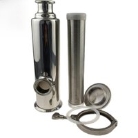 OD38mm (TC50.5mm) Triple Clamp L-Shaped Angle Filter Precision Filter Wedge-Shaped Wrap-around Filter SS304 Stainless Steel