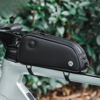 AliExpress ROCKBROS Bicycle Bag 1.3L Portable Frame Front Tube Cycling Bag Waterproof MTB Road Bicycle Pannier Black With Headphone Jack