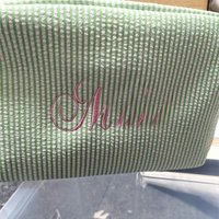 Cosmetic Bag Personalized Name Women's Birthday Gift Travelling Toiletry Bag Cotton Wedding Bride Gift Bag with Embroidered Name