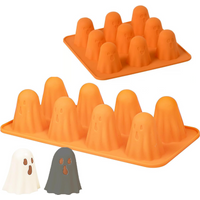 Ghost mold Silicone chocolate Ghost Halloween Candy mold jelly, chocolate, candy, gummy candy, crayon, resin