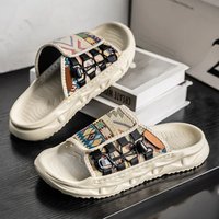 Men's fashion slippers summer soft-soled non-slip outdoor beach shoes casual slippers youth Joker tide sandals walking slippers