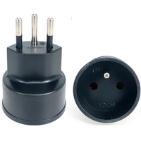 European France TO Swiss plugs Travel Adapter 3 pin plug 10A 250V Power Plug EU to Switzerland Electrical Plug